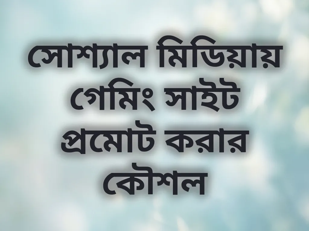 সোশ্যাল মিডিয়া প্রমোশন